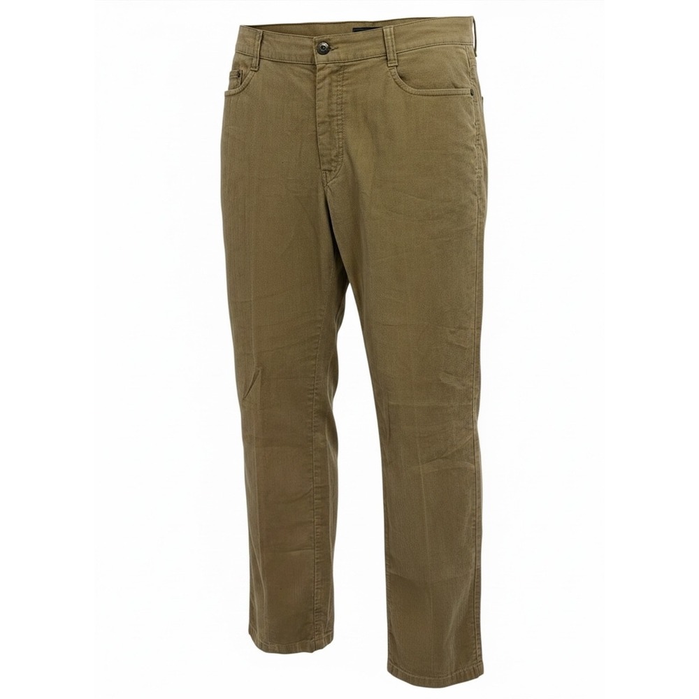 Harmont & Blaine Mens Tan Corduroy 5-Pocket Trousers Straight Leg Size 38x34